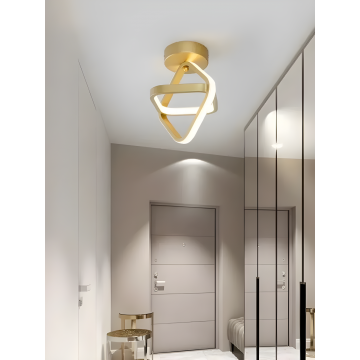 Lustră Suspendată Aurie cu 3 Tipuri de Lumină – O Soluție Versatilă pentru Iluminat, Model MD201G