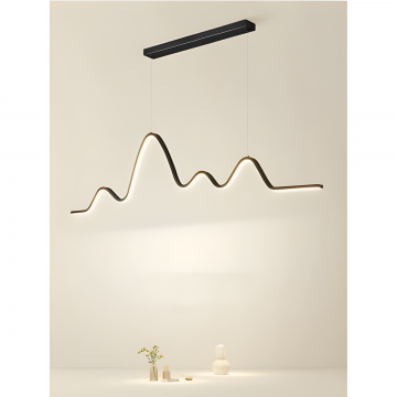 Lustră Suspendată cu Telecomandă și Reglaj de Intensitate – Experimentează Confortul Iluminatului Adaptabil, Model DM3935 BK