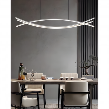Lustră Suspendată Glamuroasă cu Telecomandă – Flexibilitate în Iluminare cu Lumina Caldă, Rece și Neutră, Model DM3937 GD