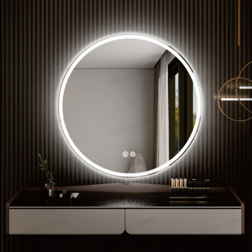 Oglindă LED 70x70cm DM019 – Iluminare de Fundal și Funcție de Dezaburire pentru o Experiență Confortabilă