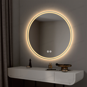 Oglindă LED Inteligentă cu Lumină Ambientală DM018 – Iluminare Modernă și Funcționalitate Avansată pentru Baia Ta