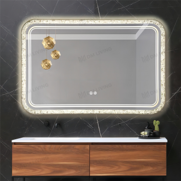 Oglindă LED Modernă 98x65cm DM052 – Iluminare de Fundal și Funcție Dezaburire pentru O Experiență Premium