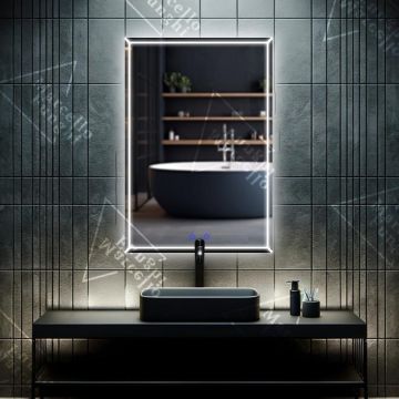 Oglindă LED Premium Touch, 60x80 cm, cu Sistem Dezaburire, Model K015V - Rafinament și Performanță Înaltă în Baia Ta