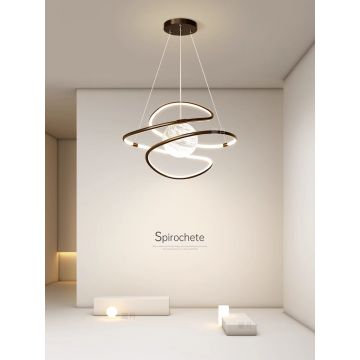 Pendul Contemporan cu LED și Temperatură de Culoare Reglabilă, Model DM-G4039, 150W, Negru – Iluminat Modern și Personalizat pentru Oricare Cameră