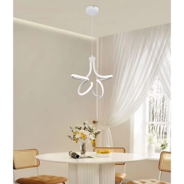 Pendul Decorativ Modern, Triplu Spectru cu Design Elegant, Model DM8021 – Iluminat Rafinament și Impecabil pentru Oricare Cameră, Alb