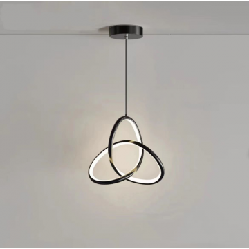 Pendul Decorativ Modern, Triplu Spectru și Design Contemporan, Model DM8021 – Iluminat Distins și Adaptabil pentru Living și Sufragerie, Negru