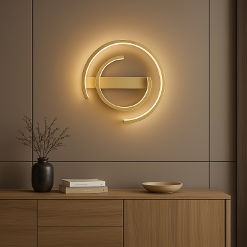 Plafoniera LED cu 3 functii 30W lumina calda/rece/neutra DM9325 Auriu