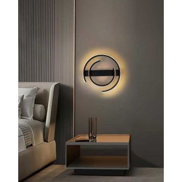 Plafoniera LED cu 3 functii 30W lumina calda/rece/neutra DM9325 Negru