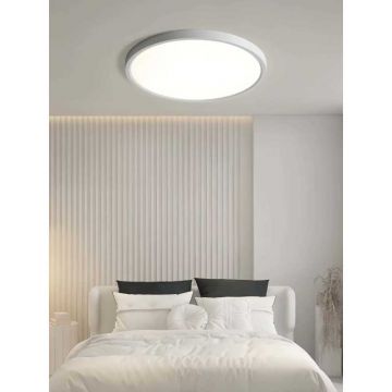 Plafoniera LED IP44 40W Ultra Slim Grosime 2.1cm D40cm 6500K 4000lm DMDS01-400MM-40W Alb