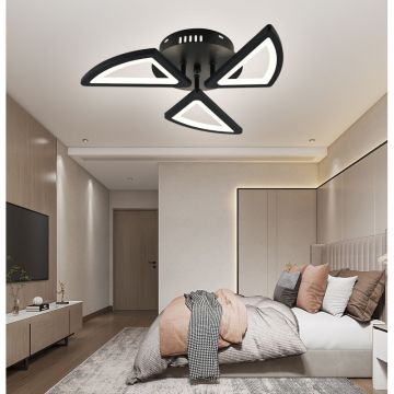 Plafonieră LED modernă cu control de intensitate, design elegant – DM3858/3 Negru – Iluminare perfectă și reglabilă pentru orice spațiu.