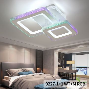 Plafonieră LED Modernă DM9227/1+1 – Iluminat Reglabil cu Telecomandă și Lumină Multicoloră pentru Ambianță Personalizată