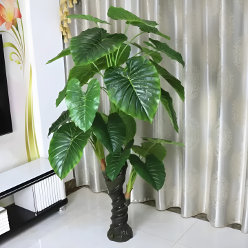 Plantă Artificială Alocasia Odora PA06/150 Sofisticată Fără Ghiveci, 150cm Verde – Armonioasă și Ideală pentru Accente de Stil