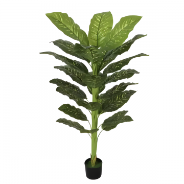 Plantă Artificială Premium cu 24 Frunze Fără Ghiveci, 160cm Verde – Robustețe și Eleganță pentru Un Spațiu Revigorant PA10/160