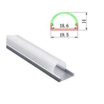 Profil Aluminiu 1m Convex 19.5X14.9/18.6mm