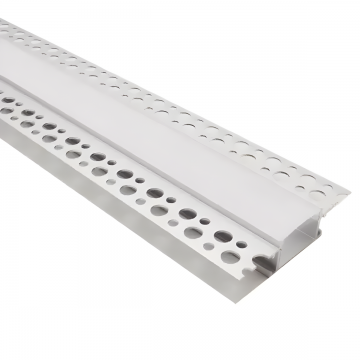 Profil LED Încastrat cu Design Modern – Finisaj Glet, Aluminiu Lat, 2m