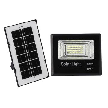 Proiector cu Panou Solar Monocristalin si telecomanda - 25W/6500k