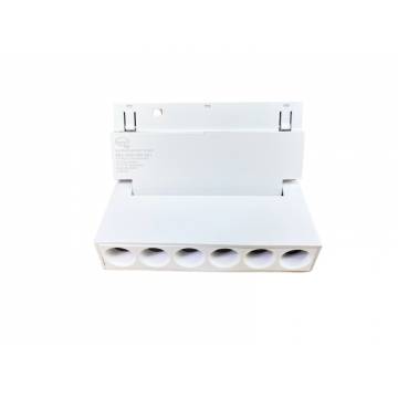 Proiector LED Modern Pliabil cu Șină Magnetică 6W Alb – Lumină Caldă pentru Spații Elegante