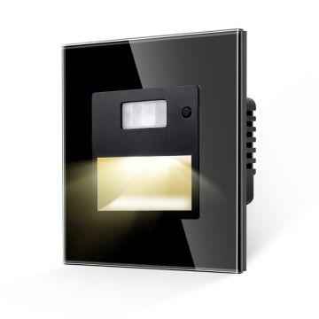Spot led Scara cu senzor din sticla DM-SPN1429B,negru 1.5W, 1800K-7500K