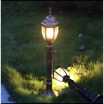 Stalp de Grădină Elegant, Maro, Înălțime 100cm – Soluție Estetică pentru Iluminatul Exterior, Model DM1038