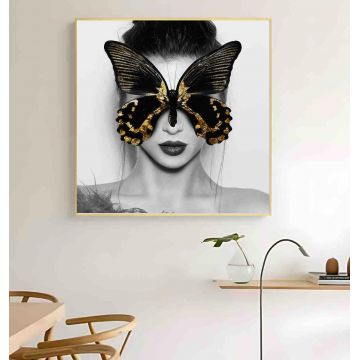 Tablou Portret Artistic cu Fluture