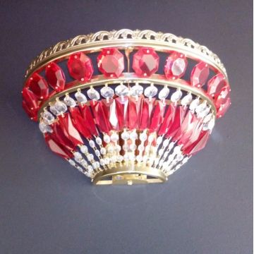 Aplica de perete cristal Bohemia realizata manual N25 365/02/6 ruby