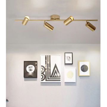 Aplica De Tavan Cu Spoturi Reglabile De Lux DM3006 Auriu – Iluminat Elegant Și Design Modern, Ideală Pentru Interioare Rafinate