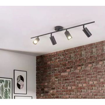Aplica De Tavan Premium DM3006 BK Negru – Spoturi Reglabile Și Iluminat Sofisticat, Perfectă Pentru Camere Stilate