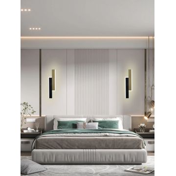 Aplică LED Contemporană Auriu/Negru DM3929 BK+GD 40CM – Iluminare Stilată pentru Living și Dormitor