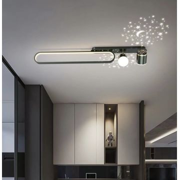 Aplică LED Contemporană Negru DM106-100 – Design Modern cu Proiectoare Ajustabile pentru Flexibilitate