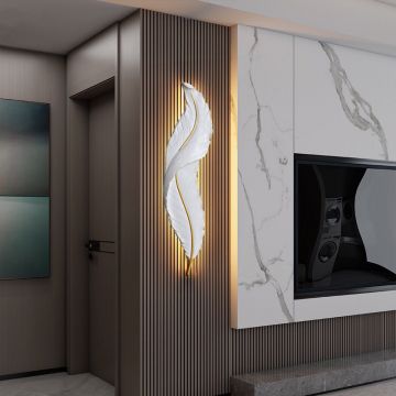 Aplica LED De Perete DM20986/950 – Formă De Pană Și Iluminat Elegant, Ideală Pentru Livinguri Și Birouri Stilate