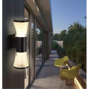 Aplica LED Elegantă de Exterior, Negru – Iluminare Funcțională și Durabilă pentru Camere Exterioare