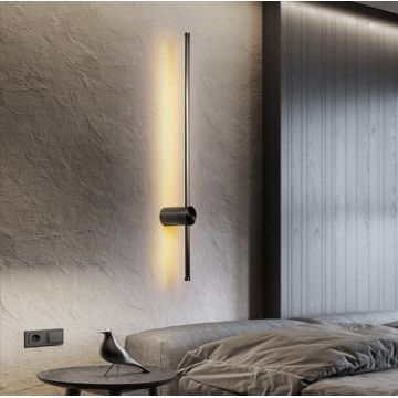 Aplica LED Liniară Contemporană DM062, Negru – Iluminare Modernă pentru Saloane și Dormitoare