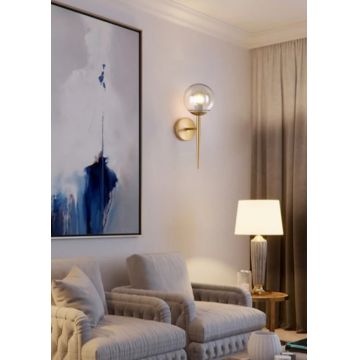 Aplica LED Luxoasă DM026 Alb/Gold – Iluminat Contemporan cu Accente Aurii pentru Spații Rafinante