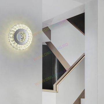 Aplica LED Modernă, Design Opulent cu Cristale 9610 – Iluminat Distinctiv pentru Birouri și Camere de Lux