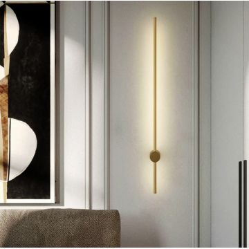 Aplica LED Modernă DM062, Auriu – Soluție Liniară pentru Iluminare Elegantă în Saloane