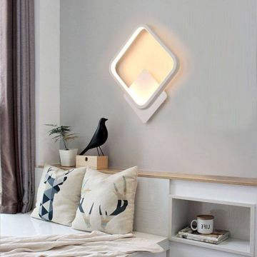 Aplică LED Premium cu Design Geometric Modern, DM28, Alb – Strălucire Modernă pentru Spații de Lux