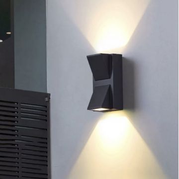 Aplica LED Premium de Fațadă, Negru – Design Elegant și Iluminare Durabilă pentru Spații Exterioare de Lux