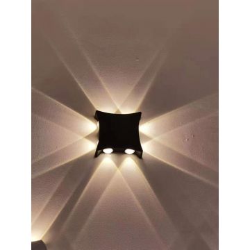 Aplica LED Premium pentru Exterior, Negru – Iluminare Modernă și Elegantă pentru Grădini și Terase