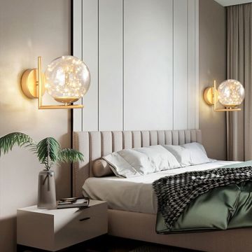 Aplică Perete de Lux, Auriu, Design Artistic și Iluminare Modernă – Ideală pentru Decorațiuni Interioare Cu Stil
