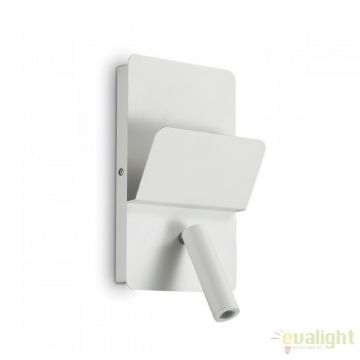 Aplica perete LED moderna reader directionabil cu port USB READ AP1 alba 176536