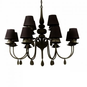 Candelabru 12 brate diametru 92cm BLANCHE SP12 Nero 097800