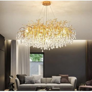 Candelabru de Lux, 80cm, Design Modern, DM Luxury Dining 800, Auriu – Accesoriu Distins pentru Living, Dining sau Birou