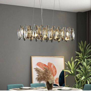 Candelabru De Lux Cristal Blue 800 – Iluminare Elegantă și Funcțională pentru Ambianțe Rafinate