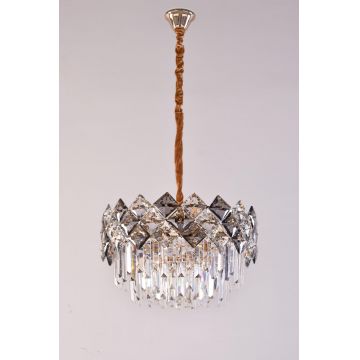 Candelabru Modern Cristal SQ 800 – Design Premium cu Iluminare Strălucitoare  Perfect pentru Dormitor și Birou