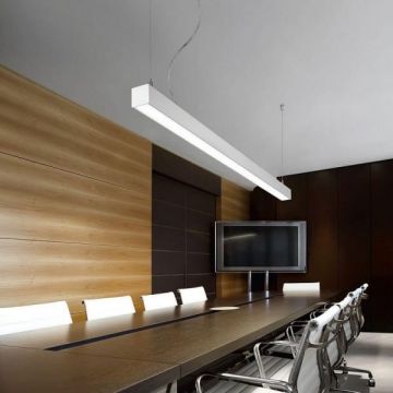 Corp de Iluminat LED Modern, Design Suspendat Liniar, IP65, 54W, Alb – Ideal pentru Spații Stilate și Iluminat Durabil