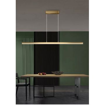 Corp de Iluminat LED Pendul 100cm DM Slim Gold cu Telecomandă Dimmabilă – Iluminat Reglabil și Elegant pentru Interioare