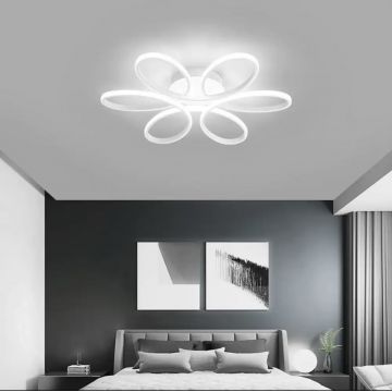 Lampă LED Modernă, Design Floral În Șase Petale – Iluminare Elegantă Pentru Living Sau Dormitor
