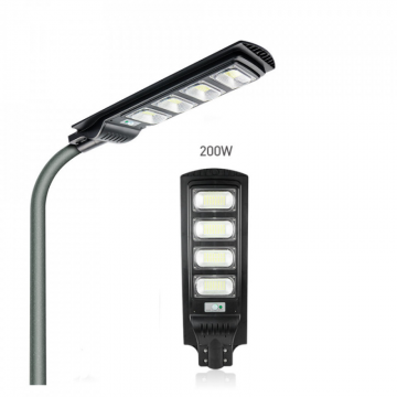Lampa Solară Premium 200W cu Telecomandă și Senzor de Lumină – Iluminare Durabilă și Inteligentă pentru Grădini și Curți