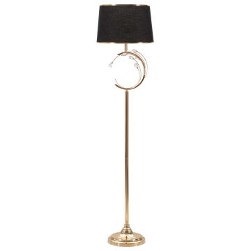 Lampadar Bruxelles, Mauro Ferretti, 1 x E27, 40W, 38x160 cm, fier/sticla, negru/auriu