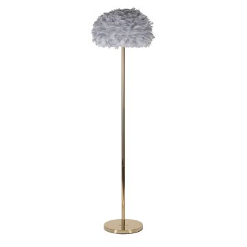 Lampadar Feathers Slim, Mauro Ferretti, 1 x E27, 40W, 43x170 cm, fier, gri/auriu